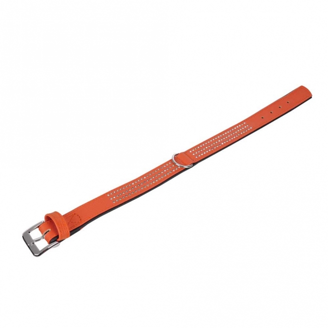 Karlie Vintage Strass Halsband - Mandarine - 3-reihig